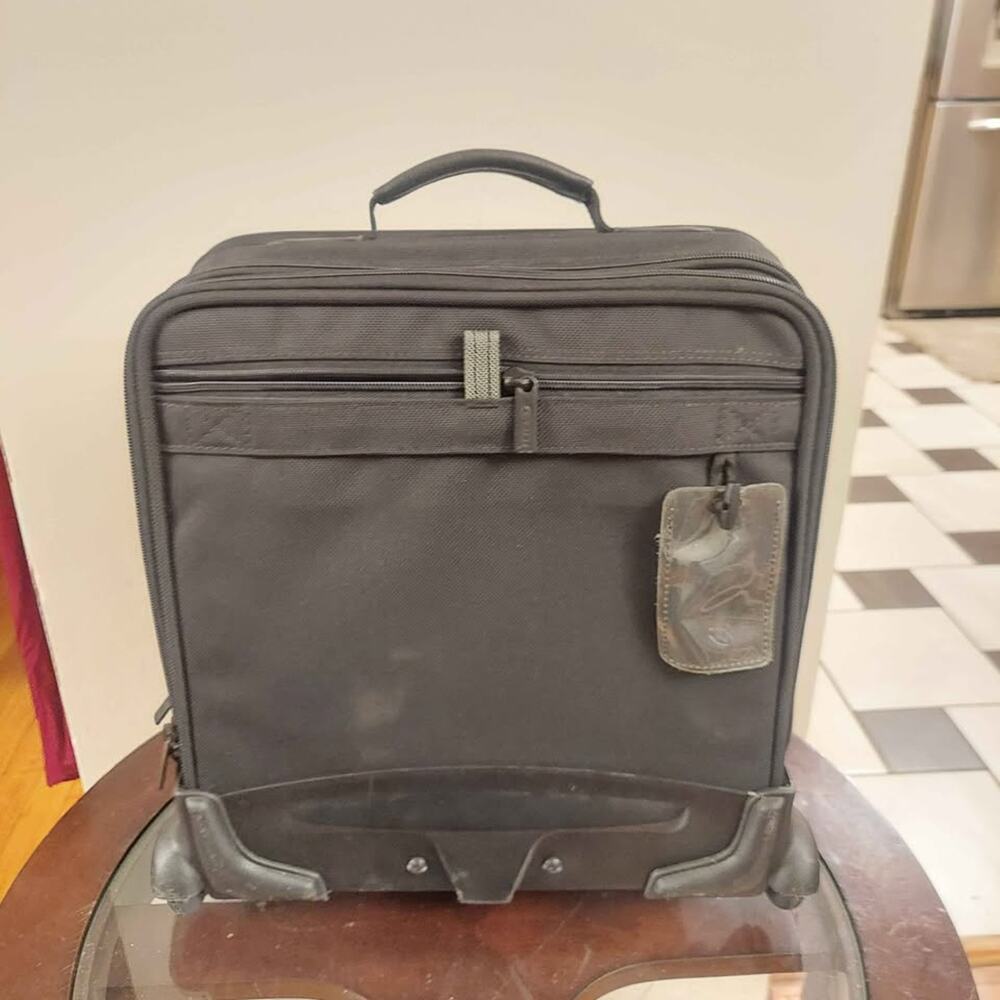 Codi 15" Hard Shell Bottom Rolling Black Luggage … - image 3